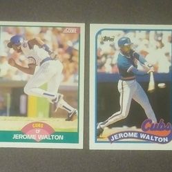 1989 Topps Score Traded Jerome Walton Chicago Cubs #123T Rookie #85T Baseball Card Cards Lot Vintage Collectible MLB Trading Major League