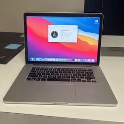 Apple 2014 15” MacBook Pro Retina 2.5ghz Quad Core i7 16GB RAM 512gb Flash macOS Big Sur 2GB Dedicated NVIDIA Graphics Card