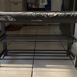 Padded Bench With Storage Underneath