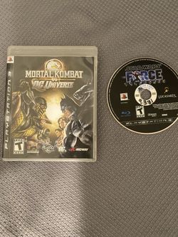 Two PS3 Games, Mortal Combat And Star Wars 