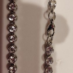 Silver & Stone Chain Necklace