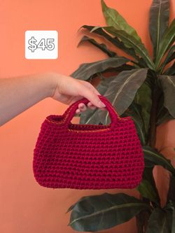 Cartera tejida a Crochet