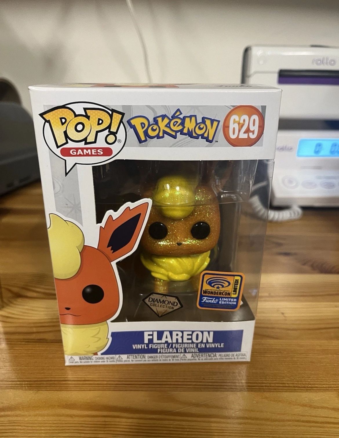 Flareon 629 Diamond Wondercon Funko Pop