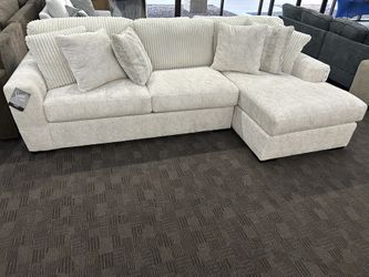 Beige And Cream Deep Comfy Sectional