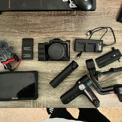 Canon M50 ii Bundle w/ Monitor, Gimbal, Microphone and Batteries + MORE