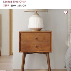 West Elm Mid-century Nightstand/End Table
