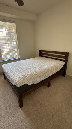Queen Bed Frame & Mattress Set – Excellent Condition