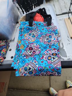 Sugar Skull Reusable Tote Bag