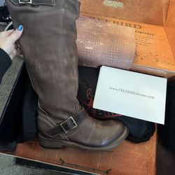 Freebird Brown Contra Boots Size 9