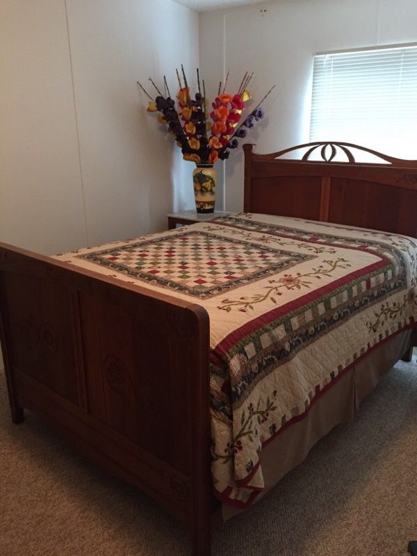 Antique bedroom set with marble tops