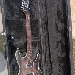 IBANEZ ELECTRIC GUITAR WITH ROCKSTAR HARDCASE