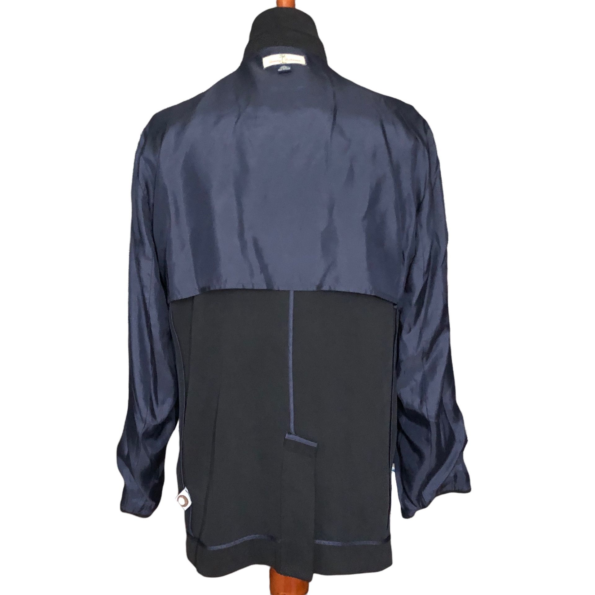 tommy bahama blazer sport coat size L silk black 3 button single vent. 