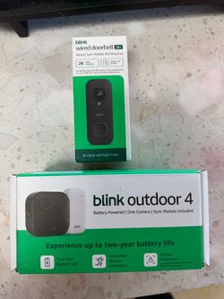 Blink Wired Doorbell 2K+ and Outdoor 4 Bundle