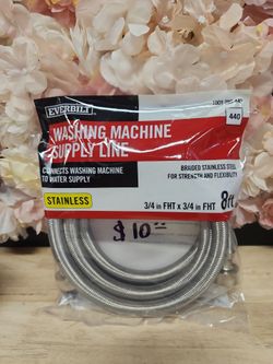 Everbilt
3/4 in. FHT x 3/4 in. FHT x 96 in. Stainless Steel Washing Machine Supply Line