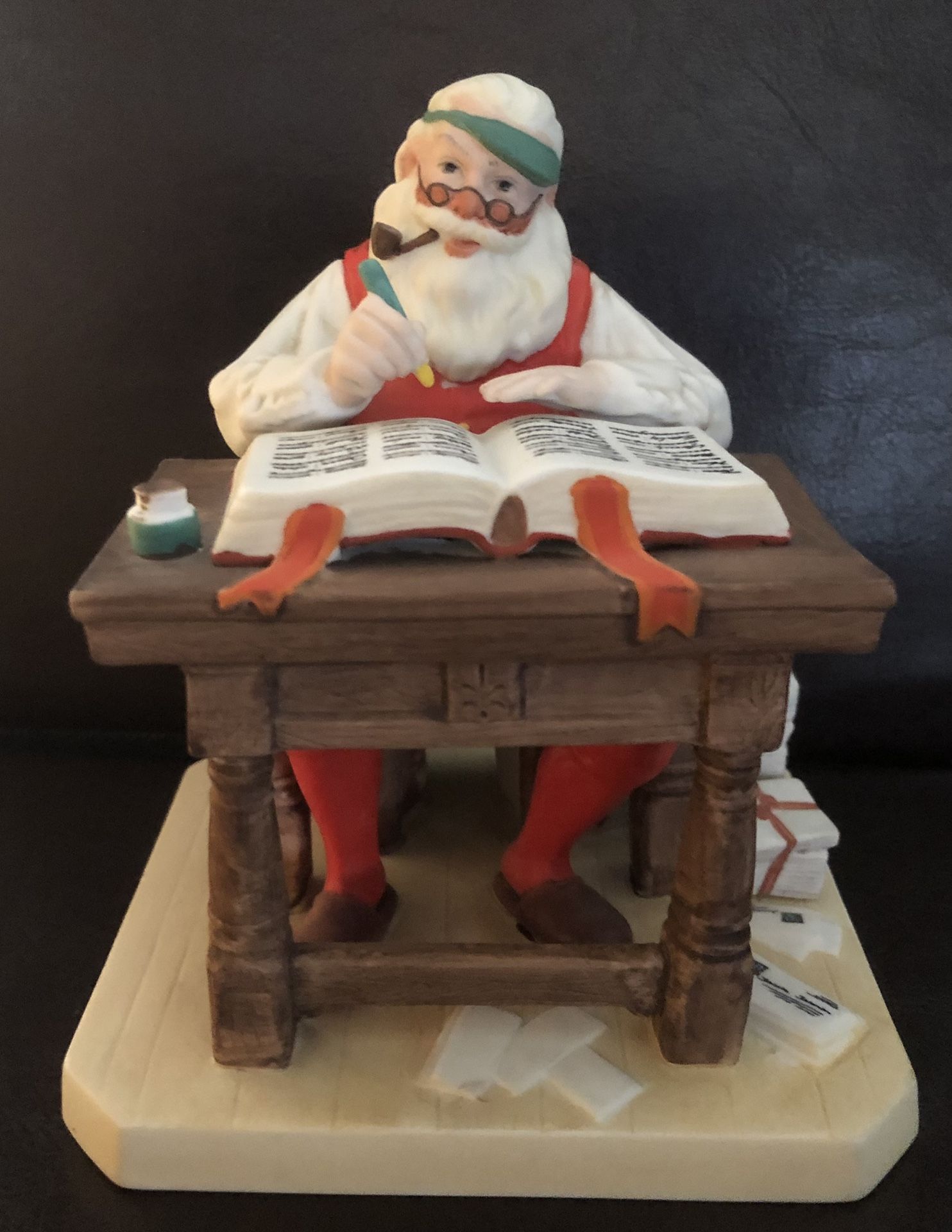 Norman Rockwell Vintage Santa "Checking His List" Figurine 1980