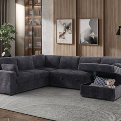 ❤️BEAUTIFUL SECTIONAL W/pull Out Sleeper And Storage❤️