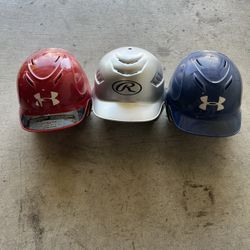 Baseball Helmets and Backpack 