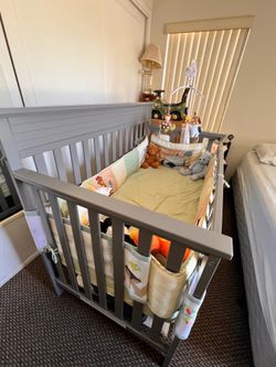 Grey crib