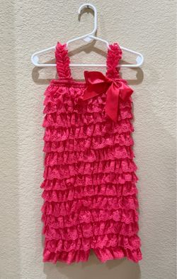 Dark Pink Lace Petti Romper - Size XXL