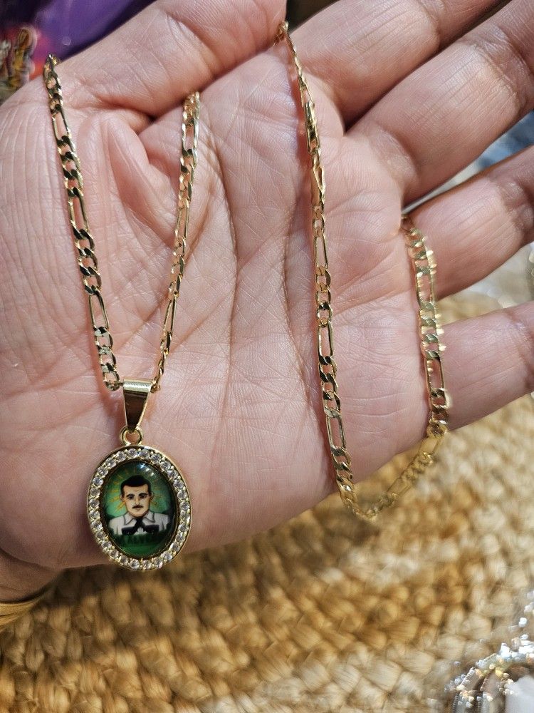 Jesus Malverde Necklace