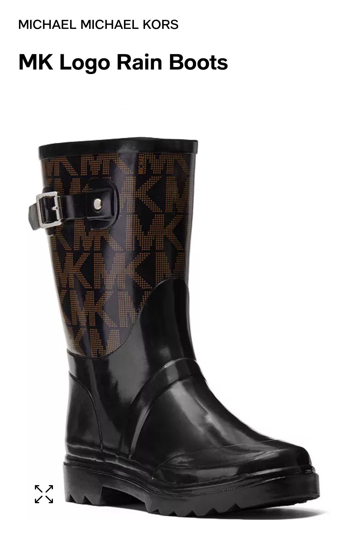 MK Logo Rain Boots Size 7