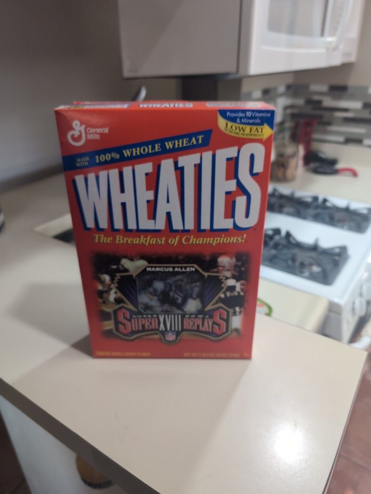 Wheaties Box Of Cereal With Marcus Allen From The Raiders On It