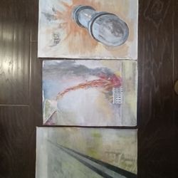 Unframed original paintings(triptych)
