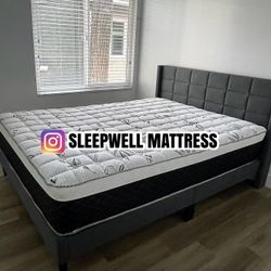 New Queen Bed Frame With Mattress 