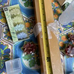 Box Full of Candles & Candleholders