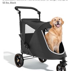 Magshion Pet Stroller for Medium Dogs w/Adjustable Handle