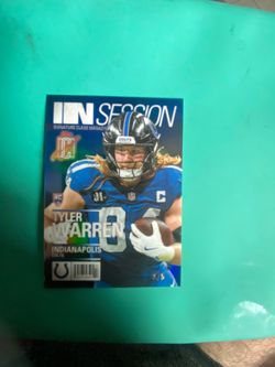 Topps 2025 Signature Class Magazine In Session IS-9 Tyler Warren RC 3/5 Colts