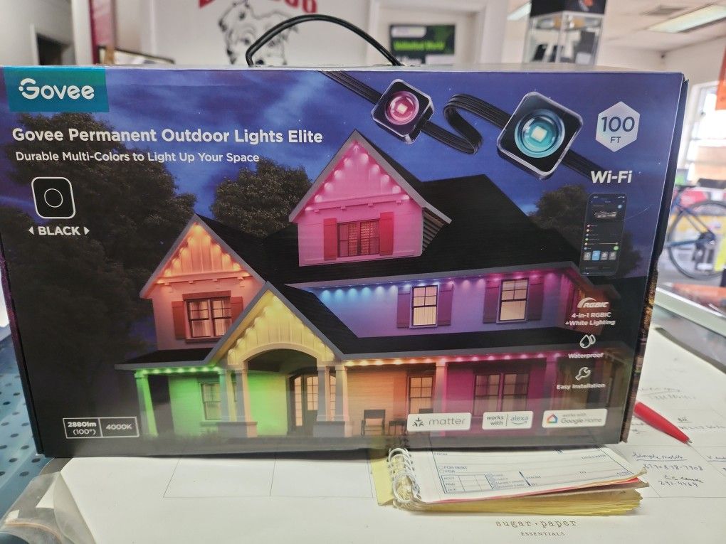 Govee 100ft Indoor Outdoor String Light With Color Changing LED Mini Bulbs