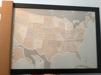 Framed photo travel map