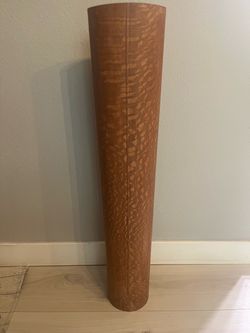 Tall Wood/metal Veneer Decorative vase