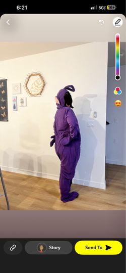 Tinky Winky Teletubbies Purple Costume Onesie