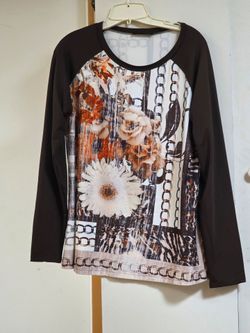 Chain & Floral Long Sleeve Shirt