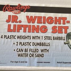 JR Weight Lifting Set and Bench New In Box Never Open