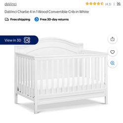 Free white baby bed