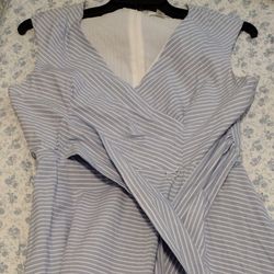 Calvin Klein Blue/white striped dress
