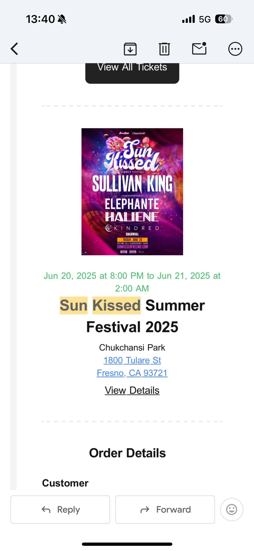 Sun Kissed VIP TICKET
