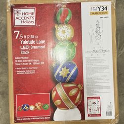 Home accents holiday 7.5 yuletide lane led ornament stack.  Set of two.  