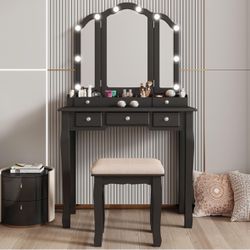 Vanity Desk with Mirror and Lights Makeup Vanity with Lights Vanity Table with Lights Makeup Vanity with Drawers Vanity with Mirror with Lights and Dr
