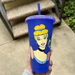 Disney Cinderella Blue Venti Starbucks Reusable Cup