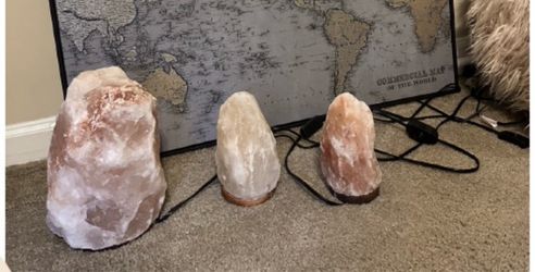 3 Natural Himalayan Salt Lamps – Different Sizes