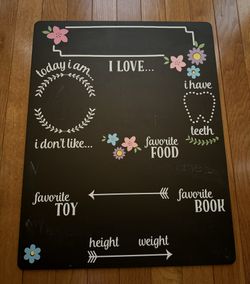 Infant/Toddler Milestones Chalkboard 