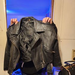 Limited Express Vintage Leather Riding Jacket 