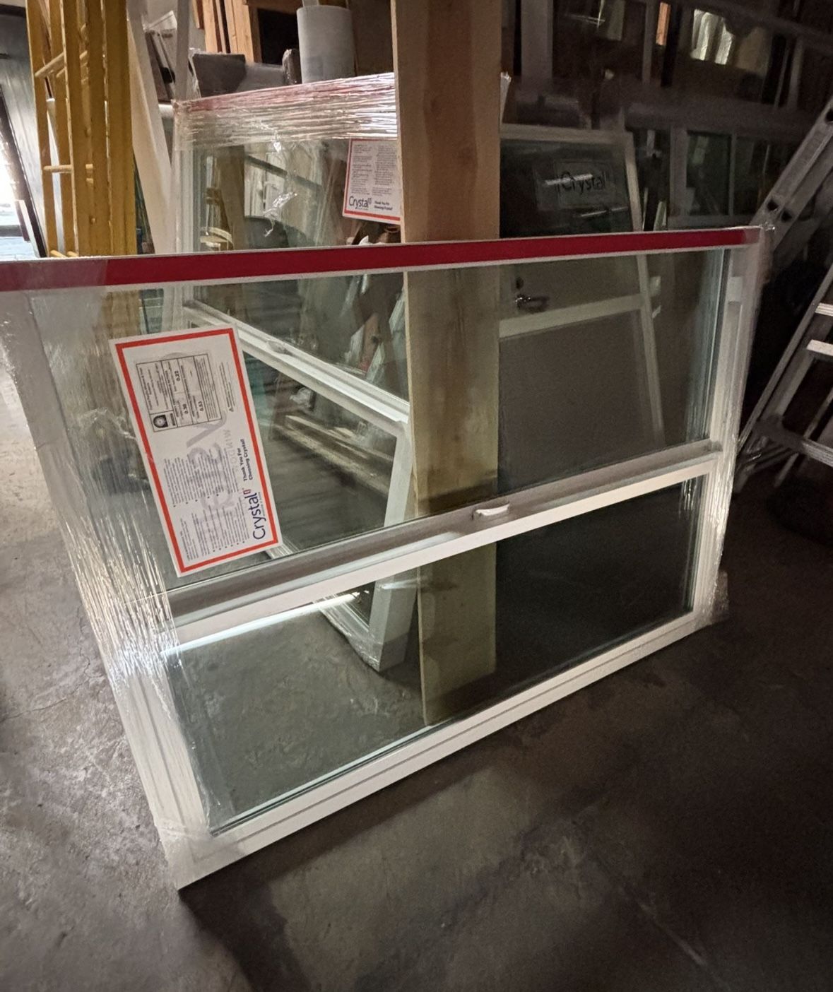 White Vinyl block frame window NEW