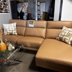 Genuine Leather Sectional! $1899 🧡☎️✨