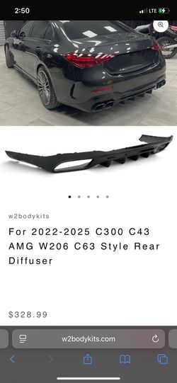 Mercedes W206 C300 Rear Diffuser (C63 Style) New – AMG Fitment
