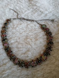 TOURMALINE NECKLACE 225 STERLING SILVER 18 INCH